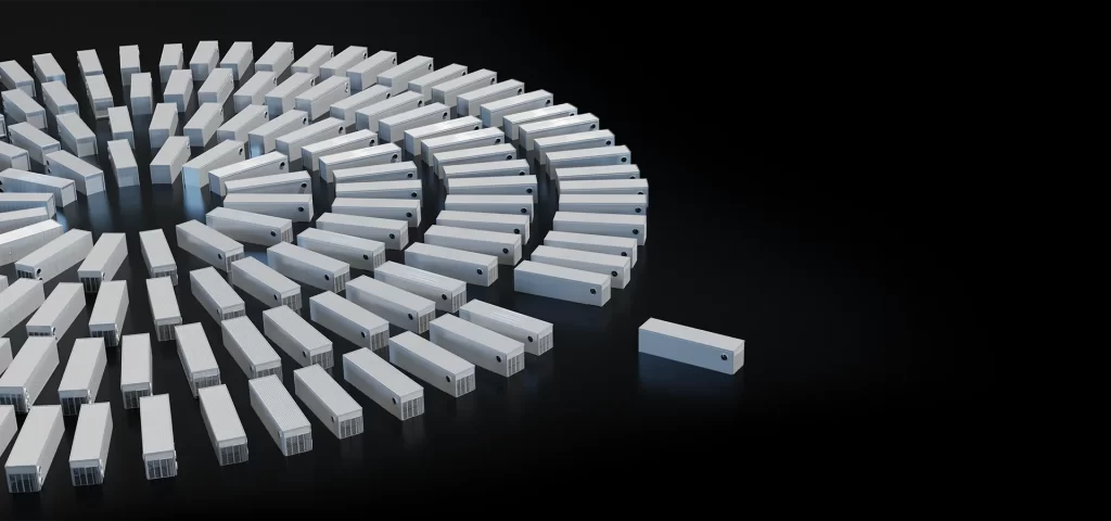 Edgefy: Data center em container com tecnologia avançada, projetado para armazenamento seguro de dados e fácil escalabilidade.